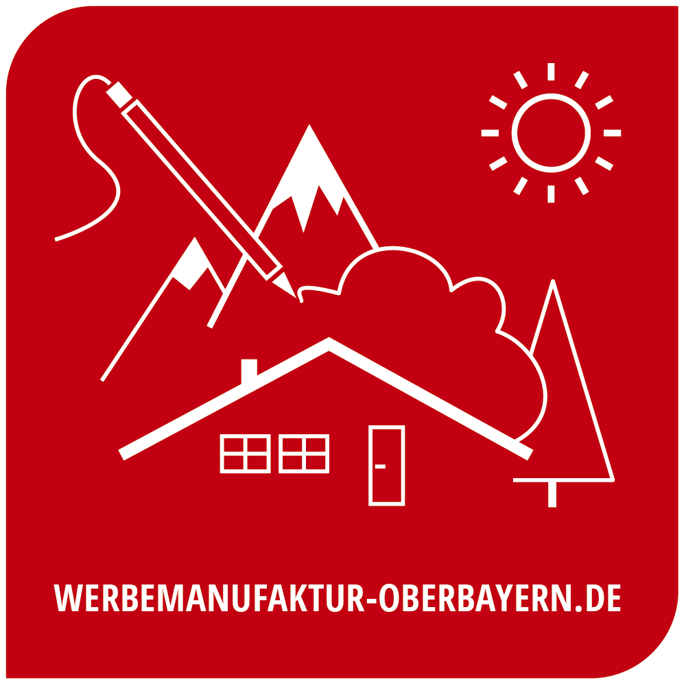 Logo der Werbemanufaktur Oberbayern mit Schriftzug