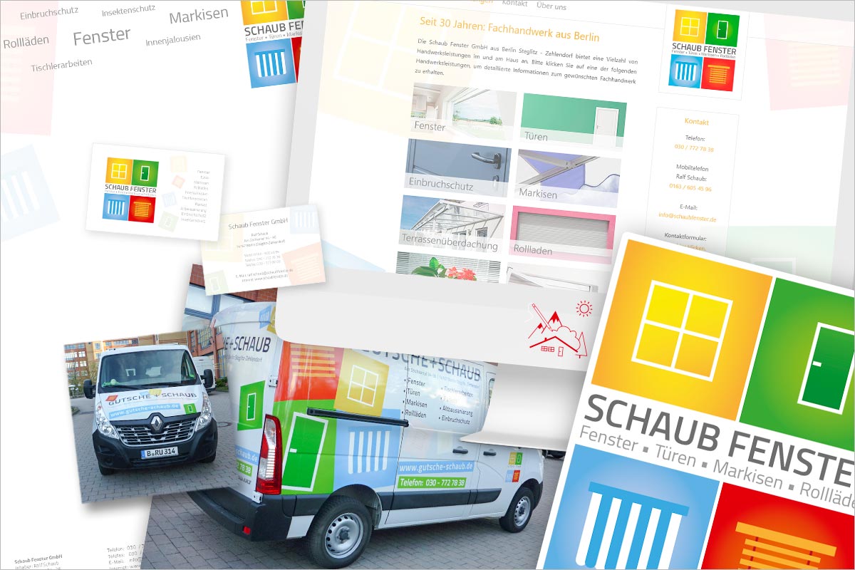 Bildcollage von Referenzen Corporate Design - Werbeagentur für Oberbayern