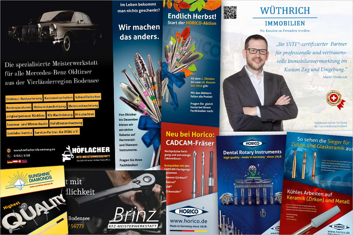Print-Anzeigen + Werbeanzeigen der Werbeagentur für Oberbayern